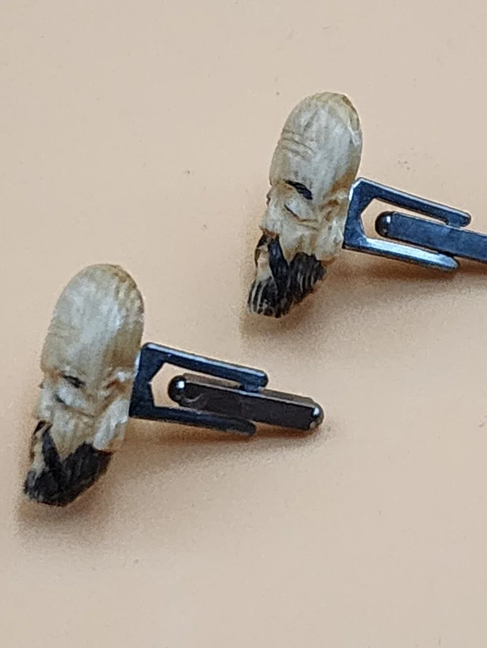 Unique Traditional Japanese Vintage Carved Toshikane Jewelry Cufflinks